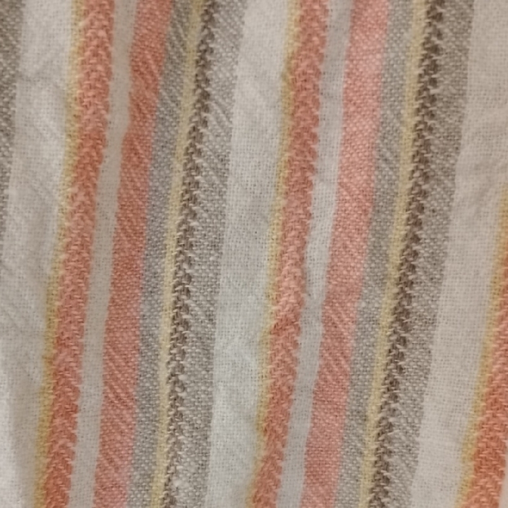 Briggs New York Pink and White Striped High Waist Shorts - Picture 2 of 5